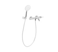 Miscelatore per vasca da bagno a parete in ottone Set bocca singola e soffione d