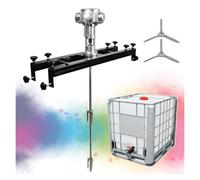 Miscelatore per vernice, miscelatore pneumatico per serbatoio con supporto, miscelatore in acciaio inox da 1000 l per vernice, rivestimento, inchiostro, colla e tre cilindri. (Threecylinders)