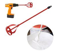 Miscelatore per Vernici e Malte, Diametro Ø 80mm x 40cm, Punta per Miscelatore per Vernice in Acciaio, Asta Esagonale, Strumenti di Agitazione per Trapano Elettrico per Miscelare Calcestruzzo Resinoso