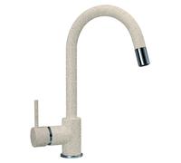 Miscelatore PLADOS PUNTOBPEX canna a ponte e bocchetta estraibile BIANCO / AVENA