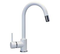 Miscelatore PLADOS PUNTOBPEX canna a ponte e bocchetta estraibile BIANCO / AVENA