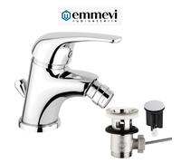Miscelatore rubinetto bidet completo di piletta 1"1/4 e flessibili Emmevi Winny
