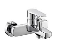 Miscelatore Rubinetto Esterno Vasca Asia in Ottone Cromato con Set Doccia