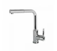 Miscelatore Rubinetto Girevole Doccetta Estraibile Cromato Elleci MIKC02CR