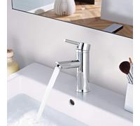 Miscelatore rubinetto lavabo bagno cromato + piletta click clack RAY 87386