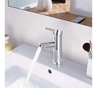 Miscelatore rubinetto lavabo bagno cromato + piletta click clack RAY 87386