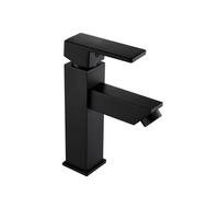 Miscelatore rubinetto lavabo bagno nero + piletta con saltarello 87207