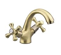 Miscelatore rubinetto lavabo bagno stile retro vintage bronzo piletta ROMO 59464