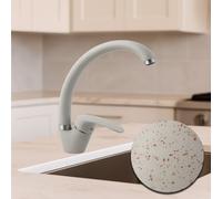 Miscelatore Rubinetto Lavello Cucina Monocomando Canna Curva Avena Sabbia Beige