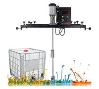 Miscelatore secchio elettrico IBC, miscelatore serbatoio elettrico, regolazione della velocità 980 W 0~ 3000 F con girante pieghevole da 400 mm, agitatrice commerciale a colori da 1 tonnellata per