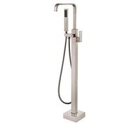 Miscelatore Set Doccia Sistema Doccia, Rubinetto Per Vasca Da Bagno Autoportante Riempitivo Per Vasca Cascata Nera Montaggio A Pavimento Rubinetti Per Vasca Da Bagno In Ottone Con Maniglia Singola Con