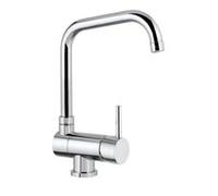 Miscelatore Sottofinestra Lavello serie Messina bocca Alta angolo tubo pieghevole Argo Rubinetterie Colore:Cromato