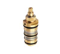 Miscelatore Termostatico a Piastra in Ottone Da Incasso per Sistema Doccia Valvola Controllo Rubinetto Temperatura Dell'acqua Bagno G1/2", Cartuccia Termostatica Ottone, Supporto Singolo (C)