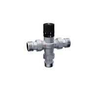 MISCELATORE TERMOSTATICO CROMATO CON ATTACCHI MASCHIO E BOCCHETTONI 1"1/4