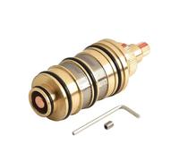 Miscelatore termostatico di ricambio in ottone con anima in metallo, 83 mm, oro, per valvole a valvola, compatibile con docce termostatiche Triton Capella