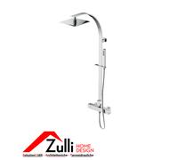 MISCELATORE TERMOSTATICO ESTERNO DOCCIA SQUARE GATTONI A CORPO FREDDO NERO OPACO