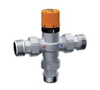 Miscelatore termostatico Far 3955 3/4" M con bocchettoni per impianti solari 3955 34