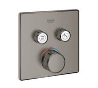 miscelatore termostatico Grohe Grohtherm SmartControl per doccia a 2 vie, finitura grafite spazzolato - 29124AL0