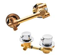 Miscelatore termostatico per doccia a 2/3/4 vie, in ottone, con cartuccia in ceramica, distanza centrale 10 cm, attacco G1/2", finitura cromata (filettatura a 2 vie)