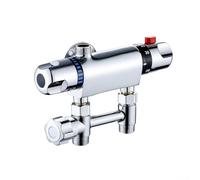 Miscelatore termostatico per doccia, valvola di miscelazione intelligente per controllo della temperatura esposta con ingresso scaldabagno solare per bagno