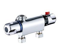 Miscelatore termostatico per vasca da bagno, Miscelatore per doccia a parete cromato Barra deviatrice in ottone cromato Rubinetto antiscottatura Accessorio per il bagno