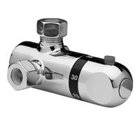 MISCELATORE TERMOSTATICO SOTTOBOILER ESTERNO DA 1/2" DOCCIA OTTONE CROMATO