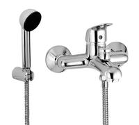 Miscelatore vasca con doccia kappa c/attacco duplex e flessibile mt 1,5 EURORAMA