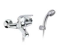 MISCELATORE VASCA CON KIT DOCCIA E MANIGLIA CHIUSA SERIE SFERA ITALY PENTAGONO