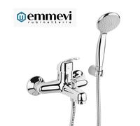 Miscelatore vasca con supporto a muro duplex e flessibile 150 cm Emmevi Winny