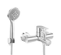 Miscelatore vasca cromato con duplex e kit doccia serie Lizzy