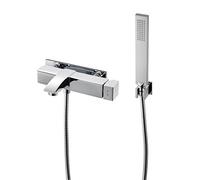 Paffoni Miscelatore vasca esterno Level LEC026CR con deviatore e doccetta flessibile cromati