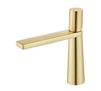 Miscelatori per lavabo da Bagno, Rubinetto monocomando, Set Miscelatore per Bagno, Miscelatore per lavabo, Acqua Calda e Fredda, Tutto in Rame, Singolo (or