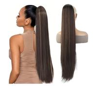Miscelazione Perfetta Extension for capelli lunghi e lisci con coda di cavallo for donne, con coulisse, capelli finti, sintetici Aspetto Sorprendente(F4-27)