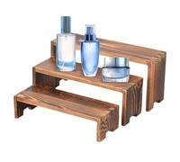 Miscele di visualizzazione - Mondi in legno | Vassoio piedistallo in legno vassoio a piedi | Riser in legno rettangolare per la visualizzazione | Supporto per cupcake in legno | Supporto per torta per