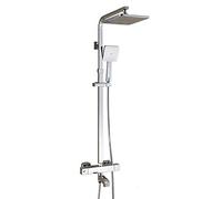miscele termostatica cromata, Kit Ottone con soffitta in Testa 360 Set di Doccia per Rubinetto Girevole b.
