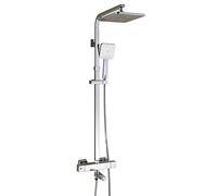 miscele termostatica cromata, Kit Ottone con soffitta in Testa 360 Set di Doccia per Rubinetto Girevole b.
