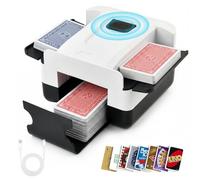 Mischia Carte Automatico da 1 a 2 Mazzi, Mescolatore Carte da Gioco con Batteria Ricaricabile 2000mAh, Mescolatore Automatico di Carte, Card Shuffler per Uno Poker Blackjack Texas Hold'em