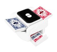 Mischia carte automatico elettrico Ricaricabile e a basso rumore, mescolata uniforme 1-2 mazzi con vassoio estraibile modalità Automatica e Manuale compatibile con Poker, UNO, Bridge, Blackjack