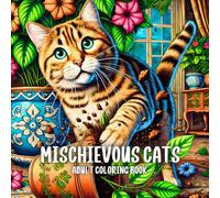 Mischievous Cats Adult Coloring Book: Relaxation and Stress Relief Designs Featuring Playful and Funny Kitties