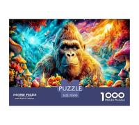 Mischievous Gorilla 1000 Pezzi Puzzle Classici Per Adulti E Bambini ≥12 Anni Giochi Del Cervello Per Appassionati Esperti Decorazione Casa Allenamento Memoria Attenzione 70x50cm/1000pcs