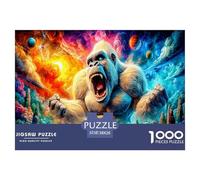 Mischievous Gorilla 1000 Pezzi Puzzle Classici Per Adulti E Bambini ≥14 Anni Giochi Del Cervello Sfida Impossibile Decorazione Casa Difficile Alta Qualità Pz 38x26cm/1000pcs