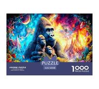 Mischievous Gorilla 1000 Pezzi Puzzle Classici Per Adulti E Bambini ≥14 Anni Giochi Del Cervello Sfida Impossibile Regalo Amore Amico Hobby Creativo Tempo Libero 52x38cm/1000pcs