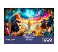 Mischievous Gorilla Jigsaw Puzzle 1000 Pezzi Classici Per Adulti E Bambini ≥12 Anni Giochi Del Cervello Per Appassionati Esperti Decorazione Casa Allenamento Memoria 70x50cm/1000pcs