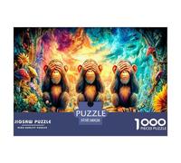 Mischievous Gorilla Jigsaw Puzzle 1000 Pezzi Classici Per Adulti E Bambini ≥12 Anni Giochi Del Cervello Per Appassionati Esperti Decorazione Casa Allenamento Memoria 38x26cm/1000pcs