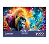 Mischievous Gorilla Jigsaw Puzzle 1000 Pezzi Classici Per Adulti E Bambini ≥14 Anni Giochi Del Cervello Sfida Impossibile Decorazione Casa Difficile Alta Qualità 52x38cm/1000pcs