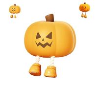 Mischievous Grinning Pumpkin Night Light, Cute Halloween Decor Pumpkin Lights With 3 Level Dimmable, Soft Silicone Bedside Touch Light (A,1PCS)