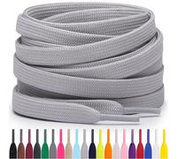 Miscly Lacci Piatti per Scarpe Sportive, Disponibili in Varie Lunghezze e Colori (Grigio Chiaro, 69 cm)
