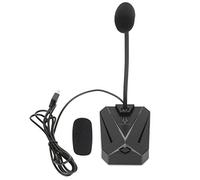 MISDBOUBM Microfono USB per computer con luce RGB, microfono da gioco a collo di cigno regolabile, microfono per PC omnidirezionale a 360 gradi con riduzione del rumore per la registrazione (Ufficio)