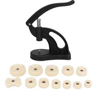 MISDBOUBM Watch Case Press Closer, Watchmaker Battery Replacement Tool, Precision Back Case Cover Presser with 12 Interchangeable Dies for Snap - On and Press - Fit Watch Backs, Durable Chro