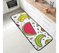 Miselyshop Fruit Fiesta Tappeto morbido in microfibra, antiscivolo, 60 x 180 cm, per corridoio, camera da letto, soggiorno, cucina, lavabile, con retro antiscivolo